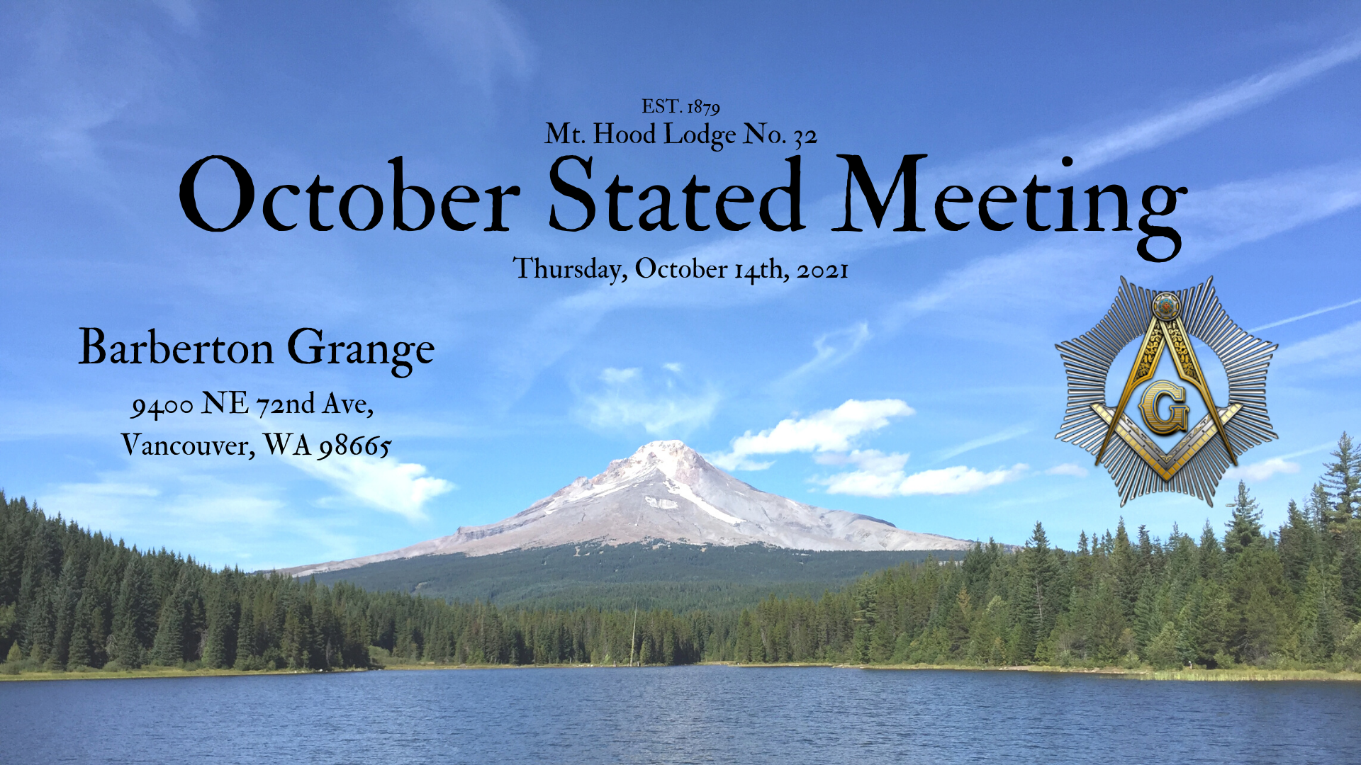 Stated Meeting – October 14th, 2021