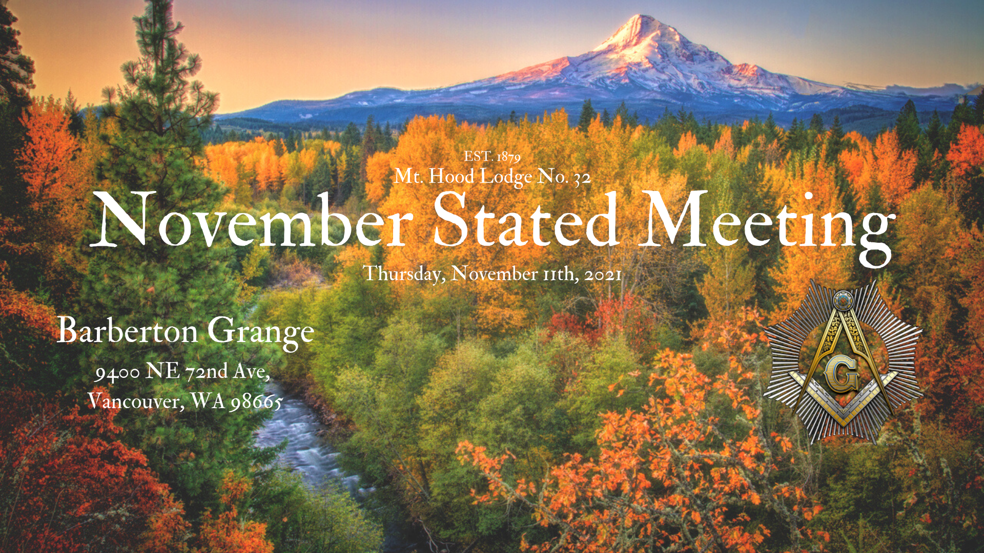 Stated Meeting – November 11th, 2021