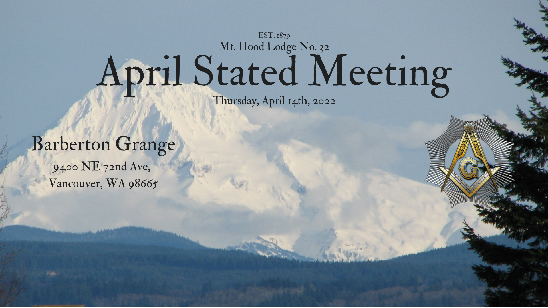 Stated Meeting – April 14th, 2022
