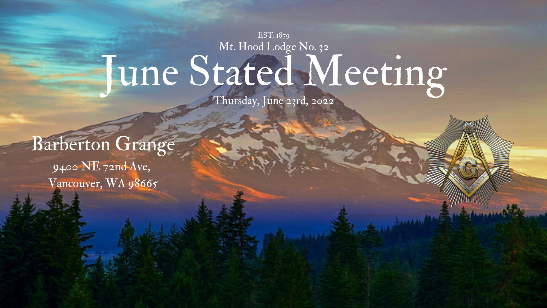 Stated Meeting – June 23rd, 2022